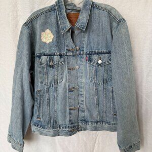 Levi's One of a Kind Cacti Embroidered Denim Jacket